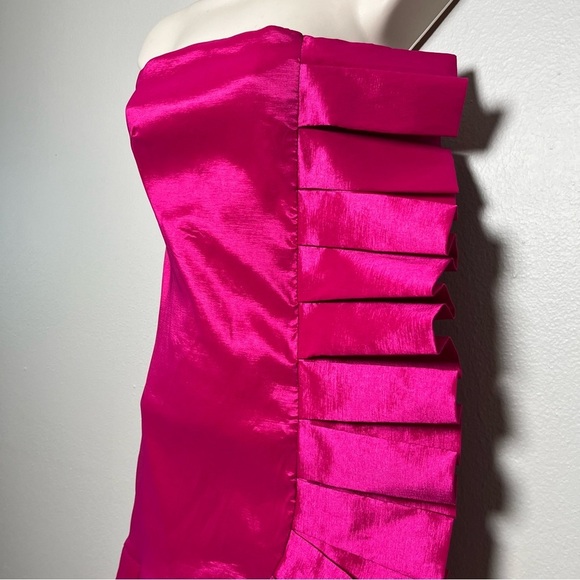 NEW ASOS Club L London Dress 4 Hot Pink Party Event Avant Garde Barbie Mini - Picture 6 of 11